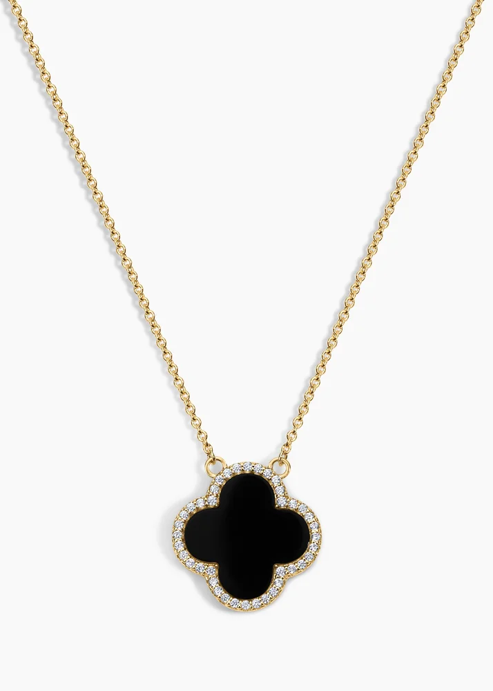 Icon Black Clover Necklace