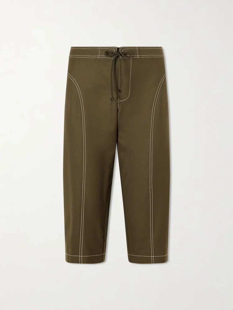 Zuri wool-twill slim-fit capri pants