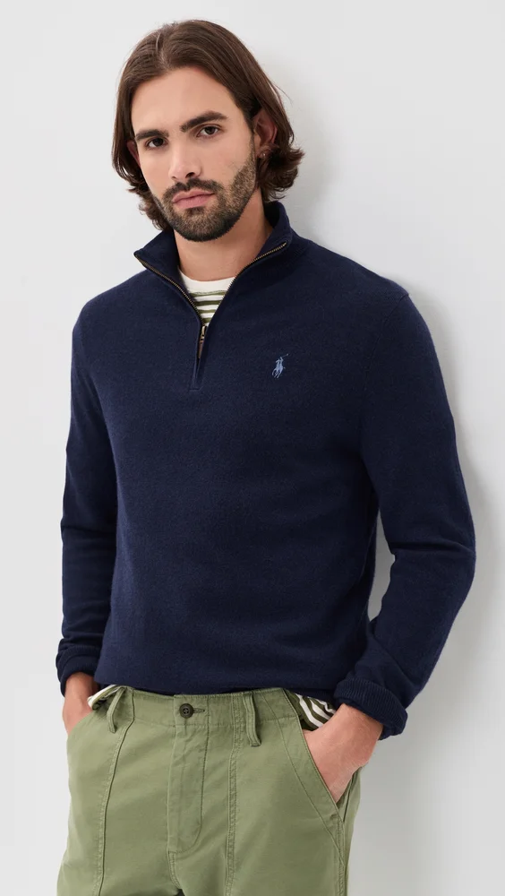 Original Label Lux Merino Wool Quarter Zip Sweater