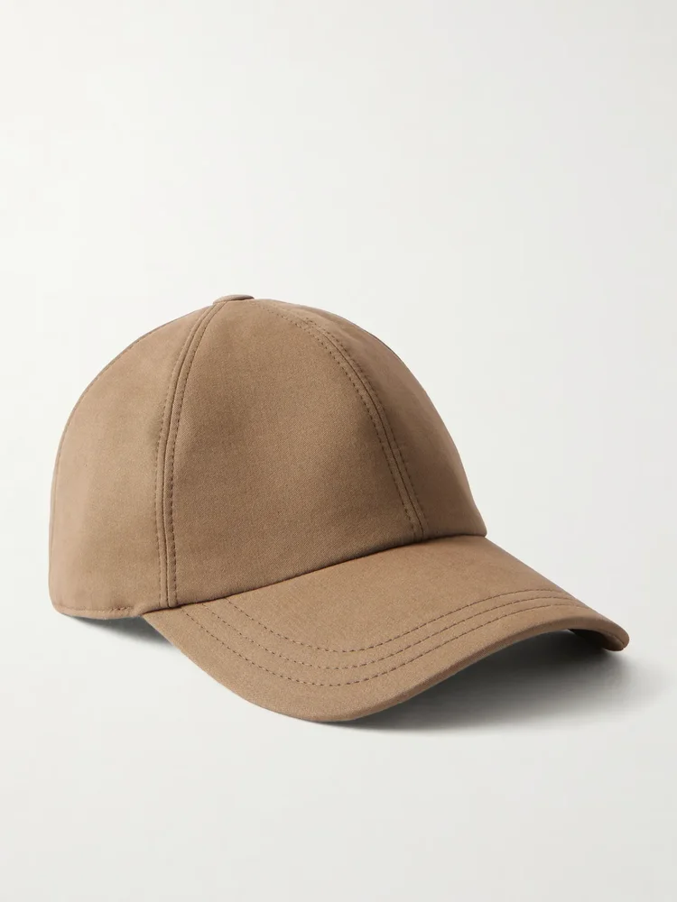 Caspian cotton and cashmere-blend baseball cap