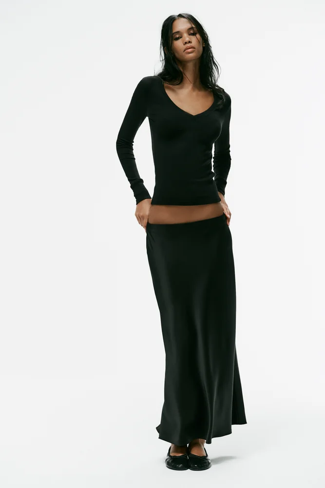 Satin Midi Skirt