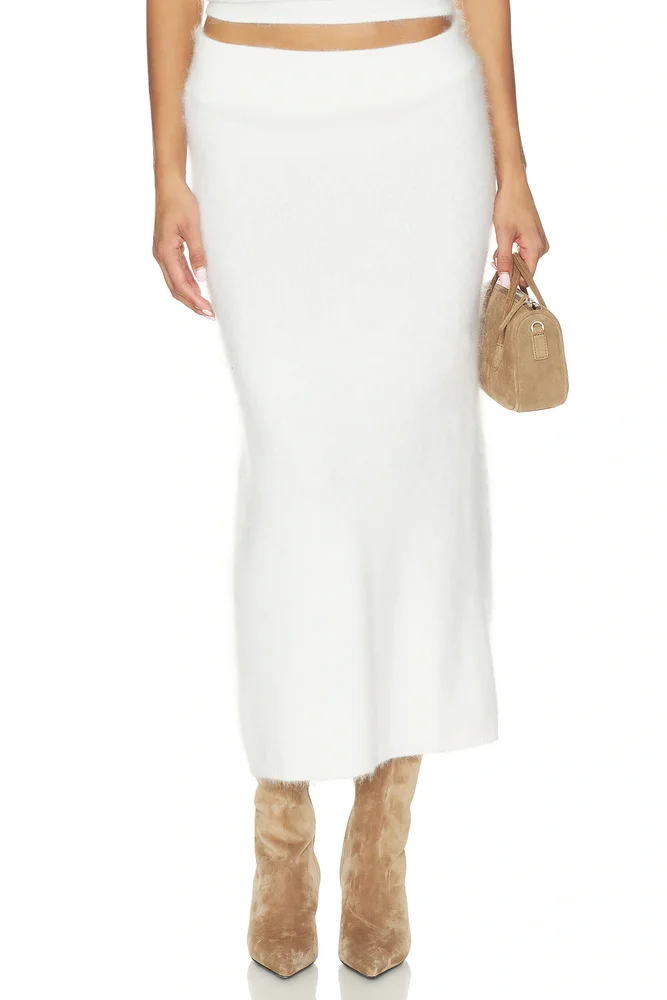 Brushed Cashmere Skirt