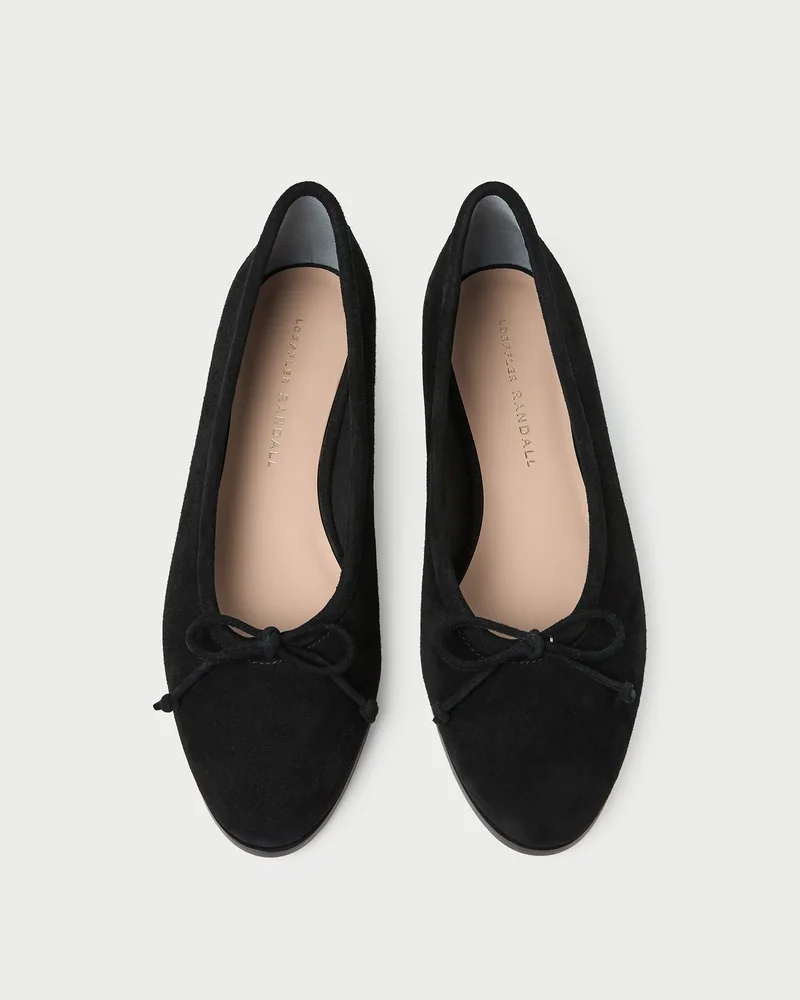 Noelle Black Suede Ballet Flat