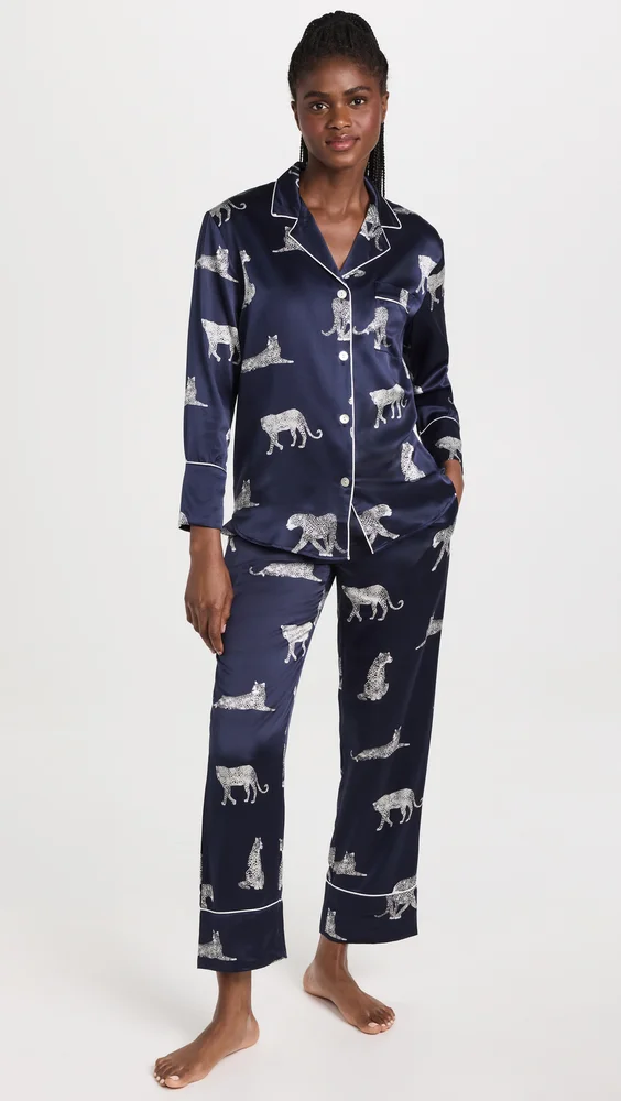 Silk Panther de Nuit Pajama Set