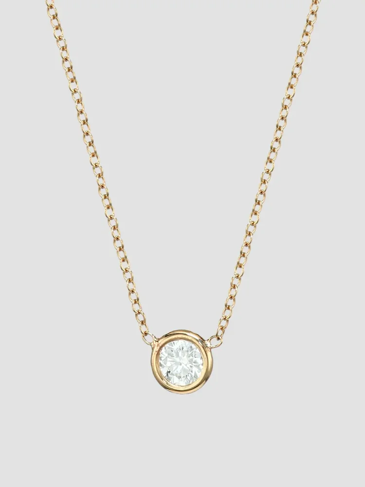Paris 14K Yellow Gold & Diamond Pendant Necklace