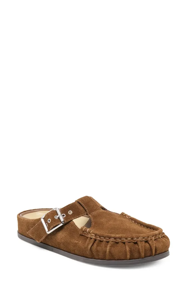 Jeanne Leather Platform Mule