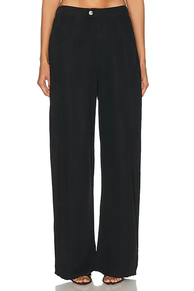 Eddie Bowed Linen Pant