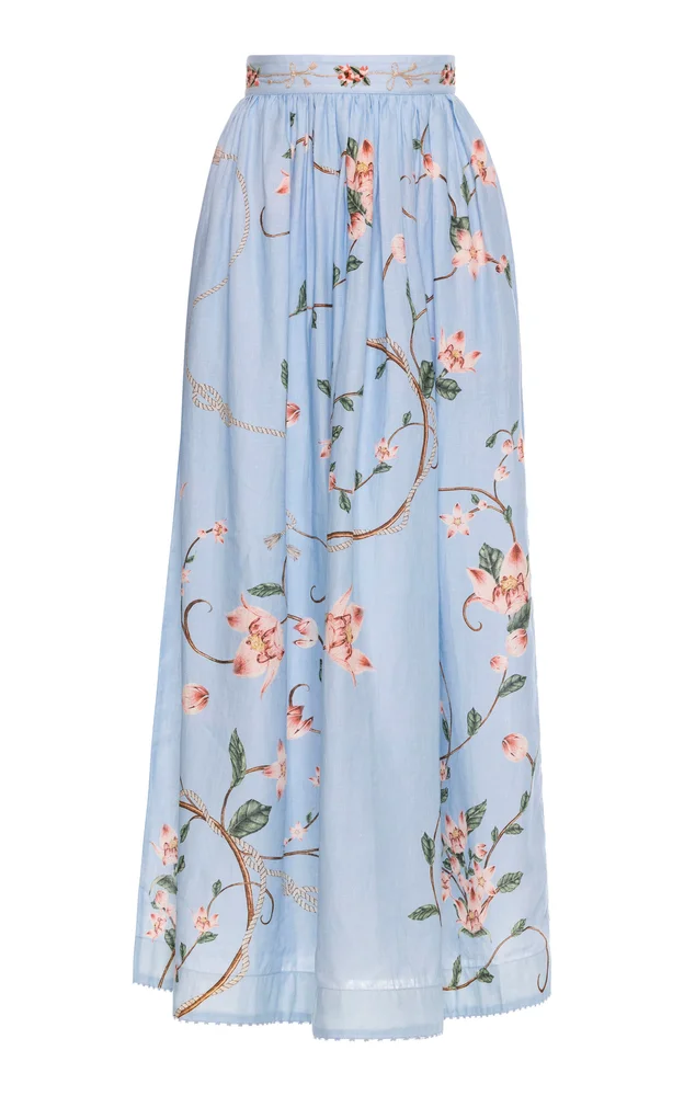 Tangelo Navegante Linen Maxi Skirt