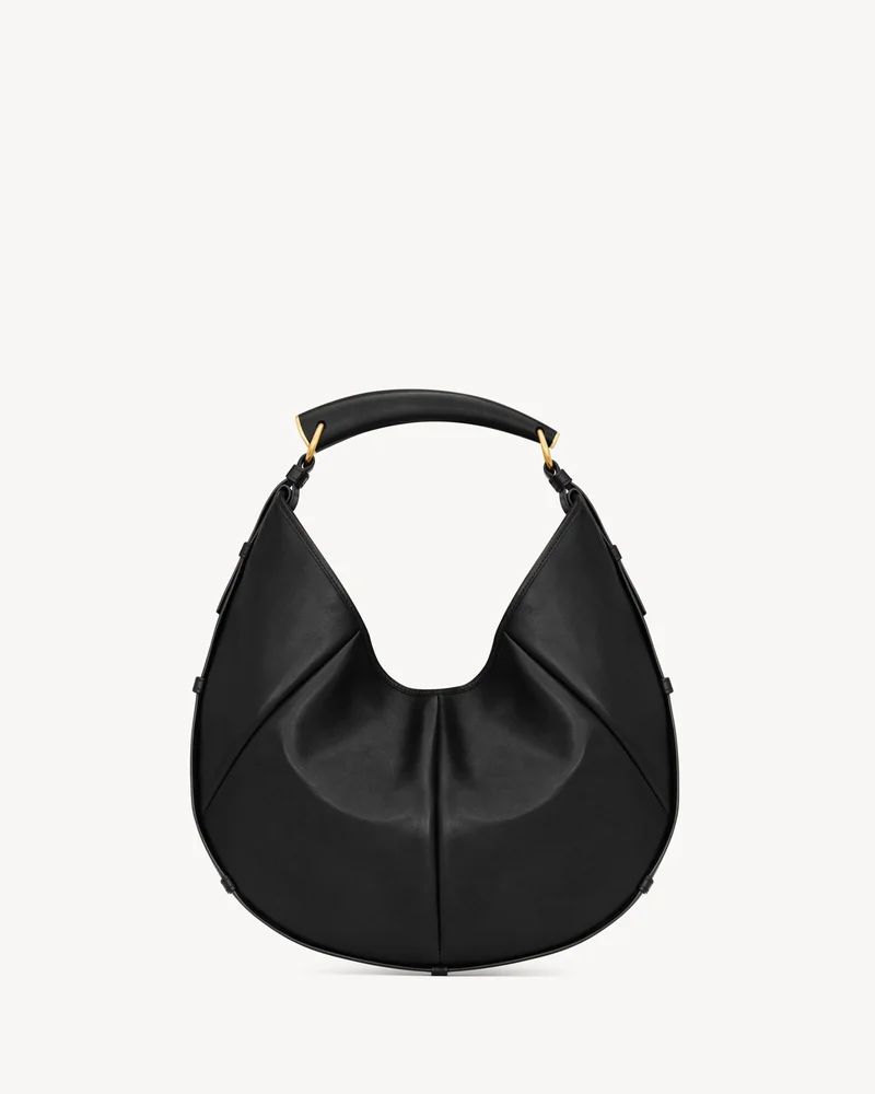 Mombasa Medium Hobo Bag in Leather (Black)