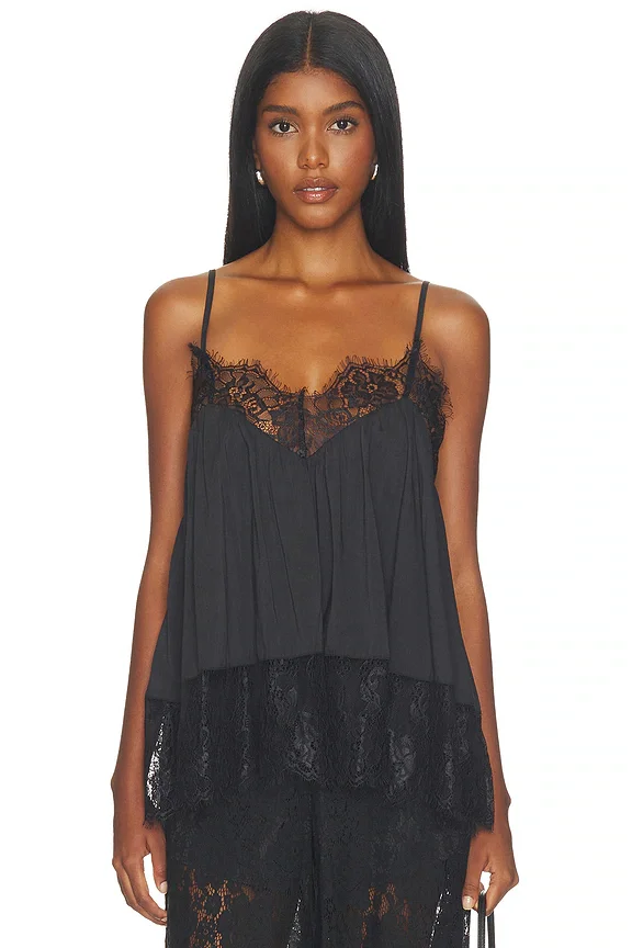 Lace Voile Cami Top