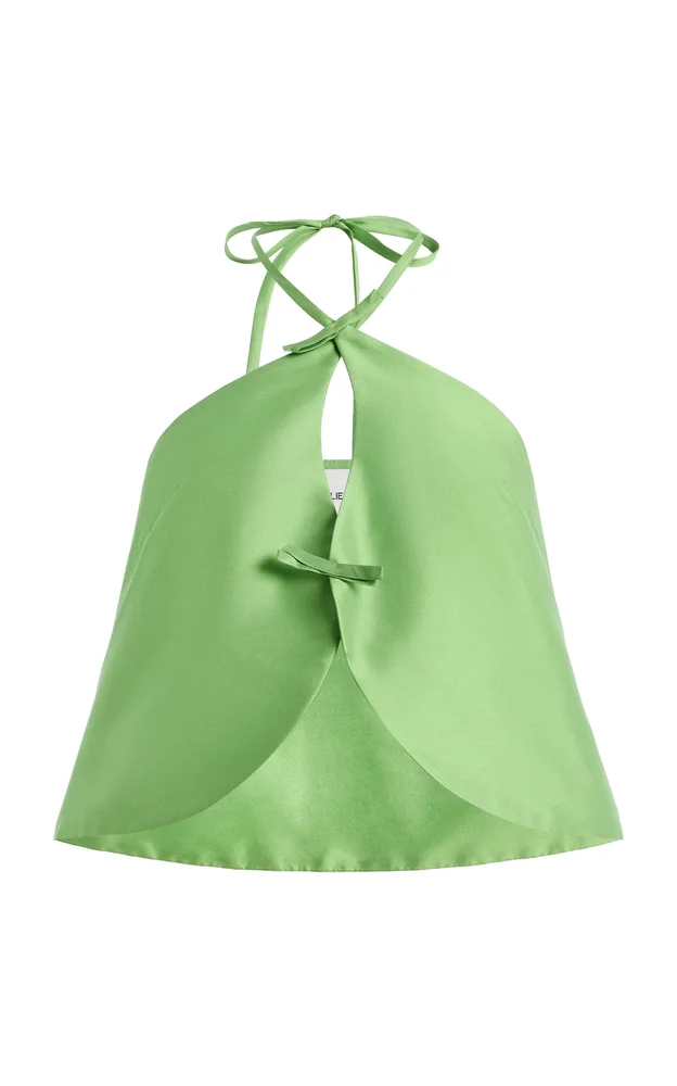 Exclusive Celeste Taffeta Halter Top