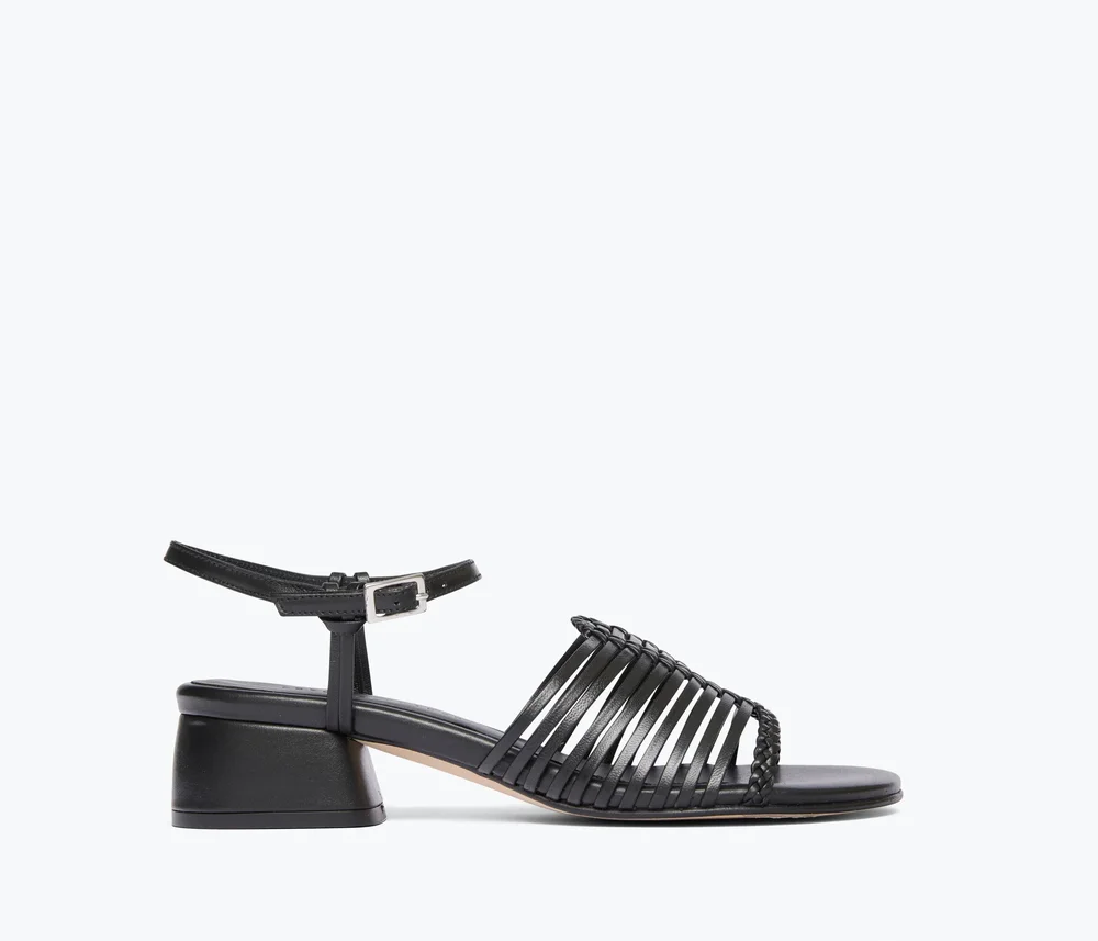 JUDY WOVEN BLOCK HEEL SANDAL