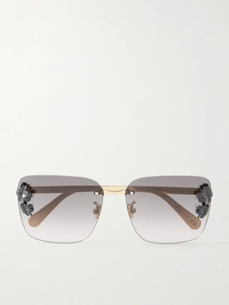 Dior Clover S2U square-frame gold-tone sunglasses