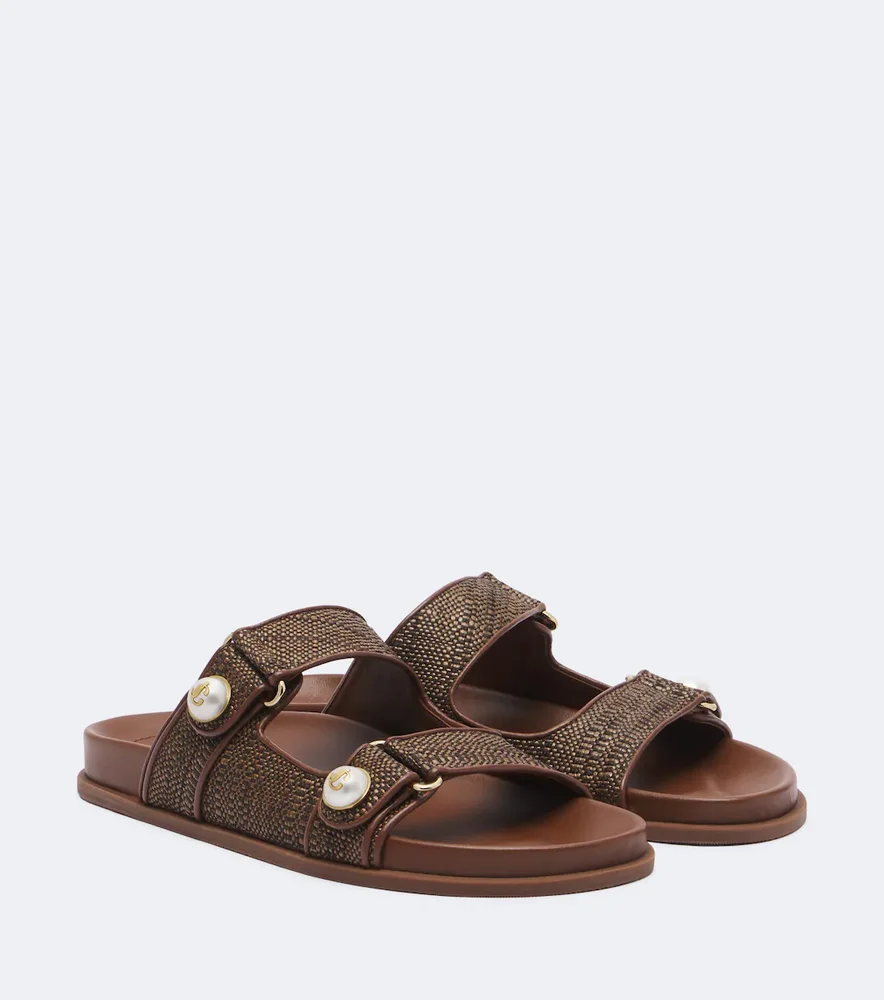 Fayence raffia-effect sandals