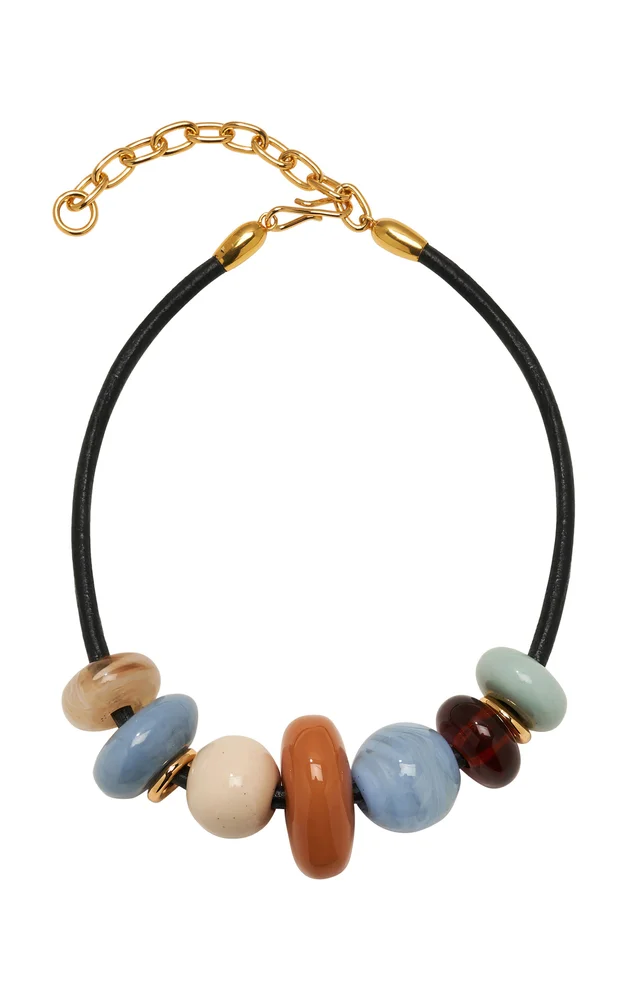 Piedra Glass and Porcelain Necklace