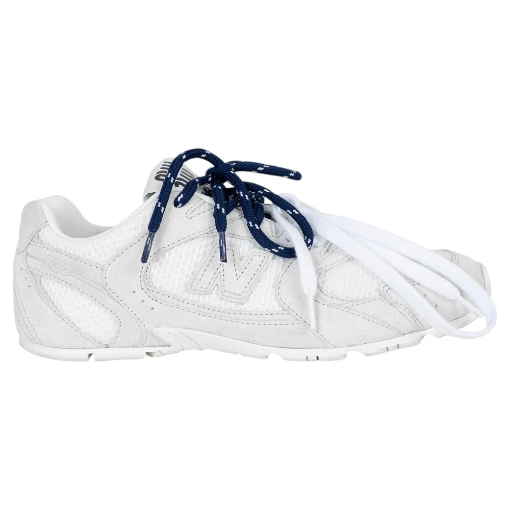 Pre-Owned 530 SL White Suede and Mesh Sneakers
