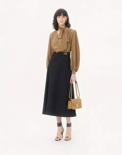 Crepe Couture Midi Skirt