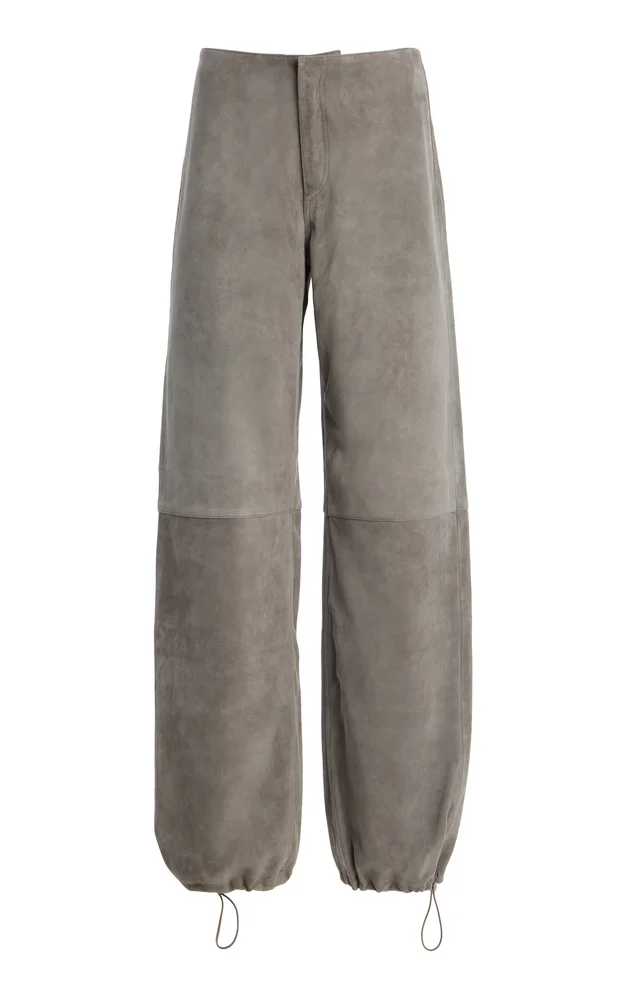 Sport Suede Mid-Rise Wide-Leg Jeans