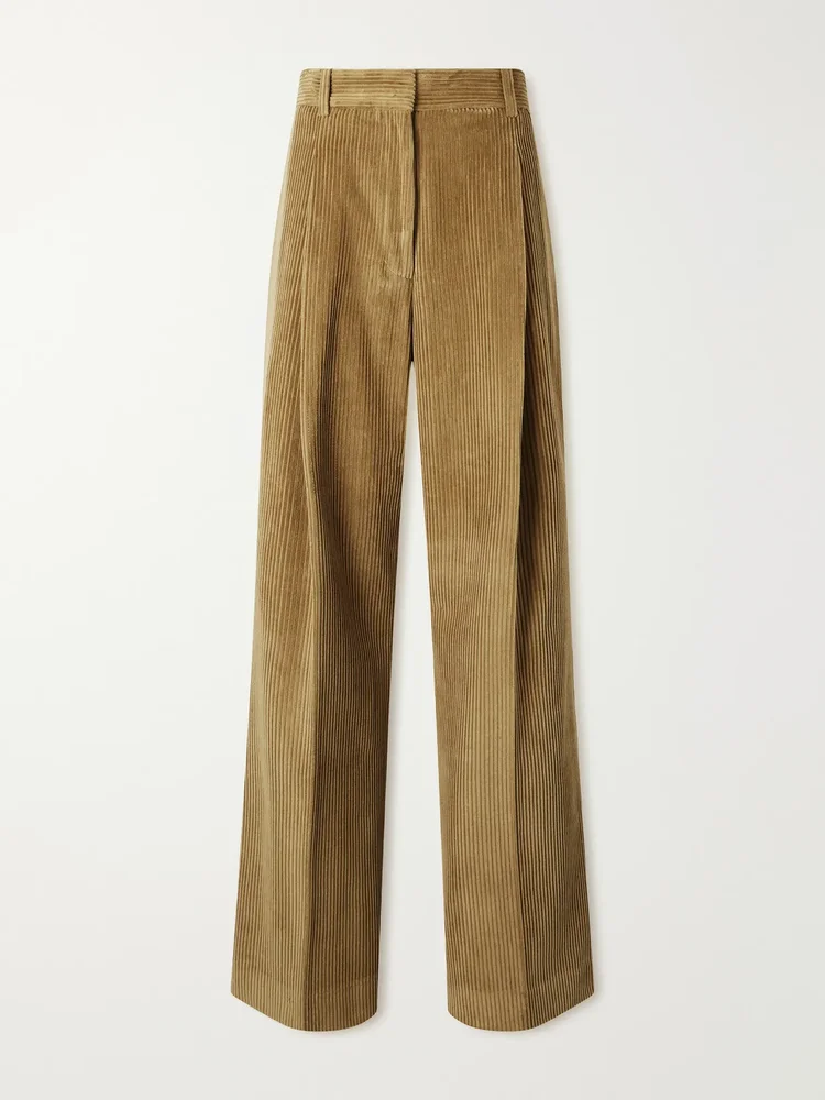 ted cotton corduroy wide leg pants