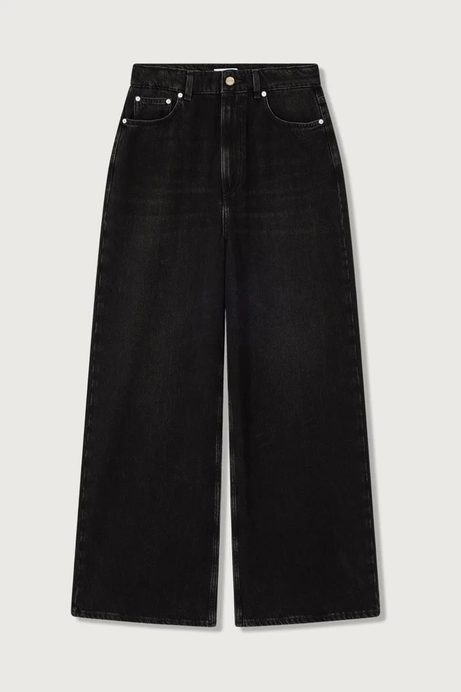 Black Washed Baggy Jeans