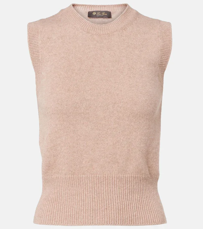 Cashmere and silk sweater vest