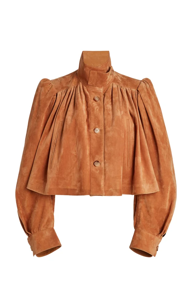 Cropped Suede Jacket