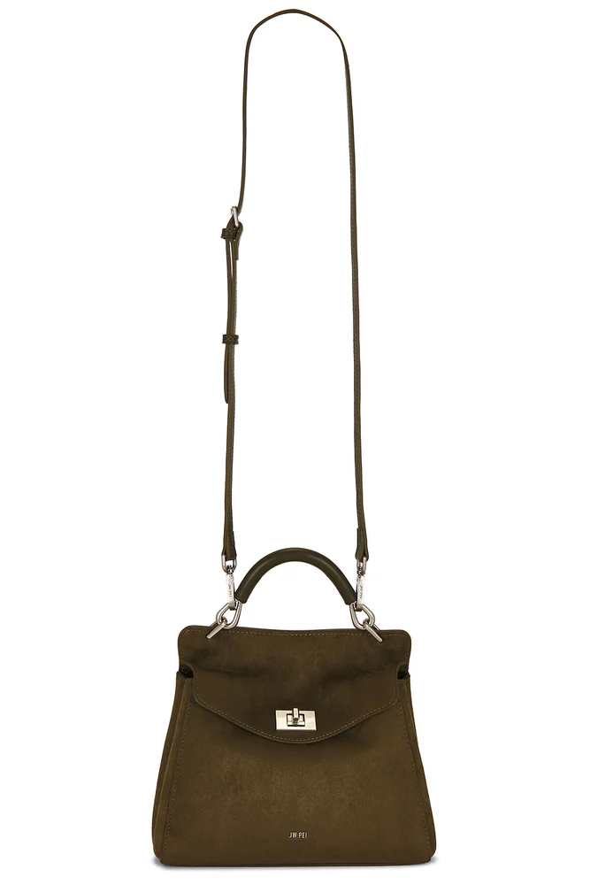 Lucia Classic Faux Suede Top Handle Bag