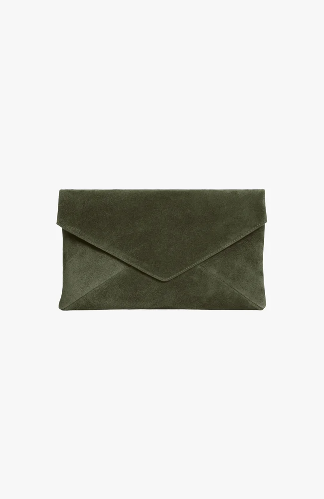 Valentina Envelope Suede Clutch