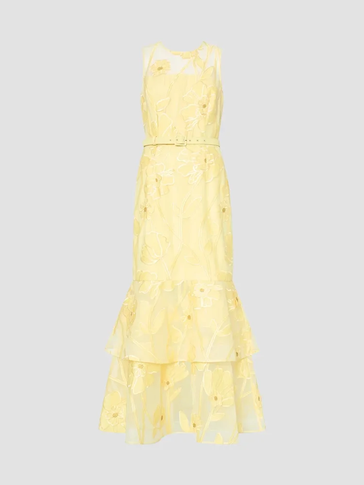 Anna Grand Fleur Sleeveless Evening Dress