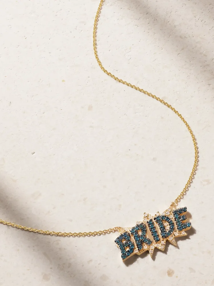 The Alexandra Bride Pop Art 18-karat gold and diamond necklace