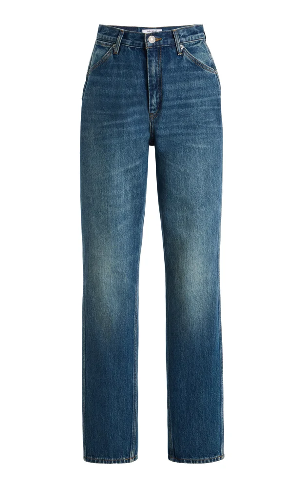 Charlotte Rigid Mid-Rise Straight-Leg Jeans