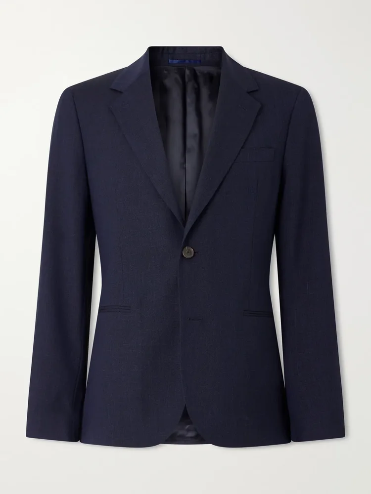 Wool, Silk and Linen-Blend Suit Jacket