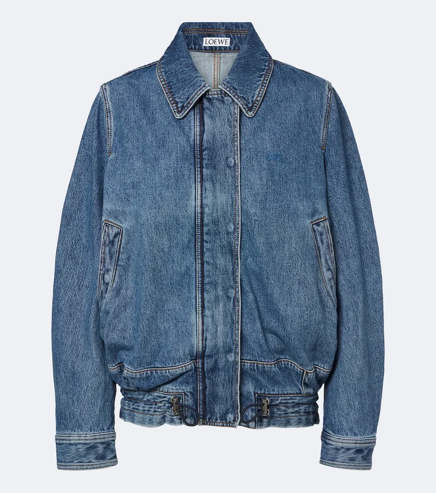 Denim blouson jacket