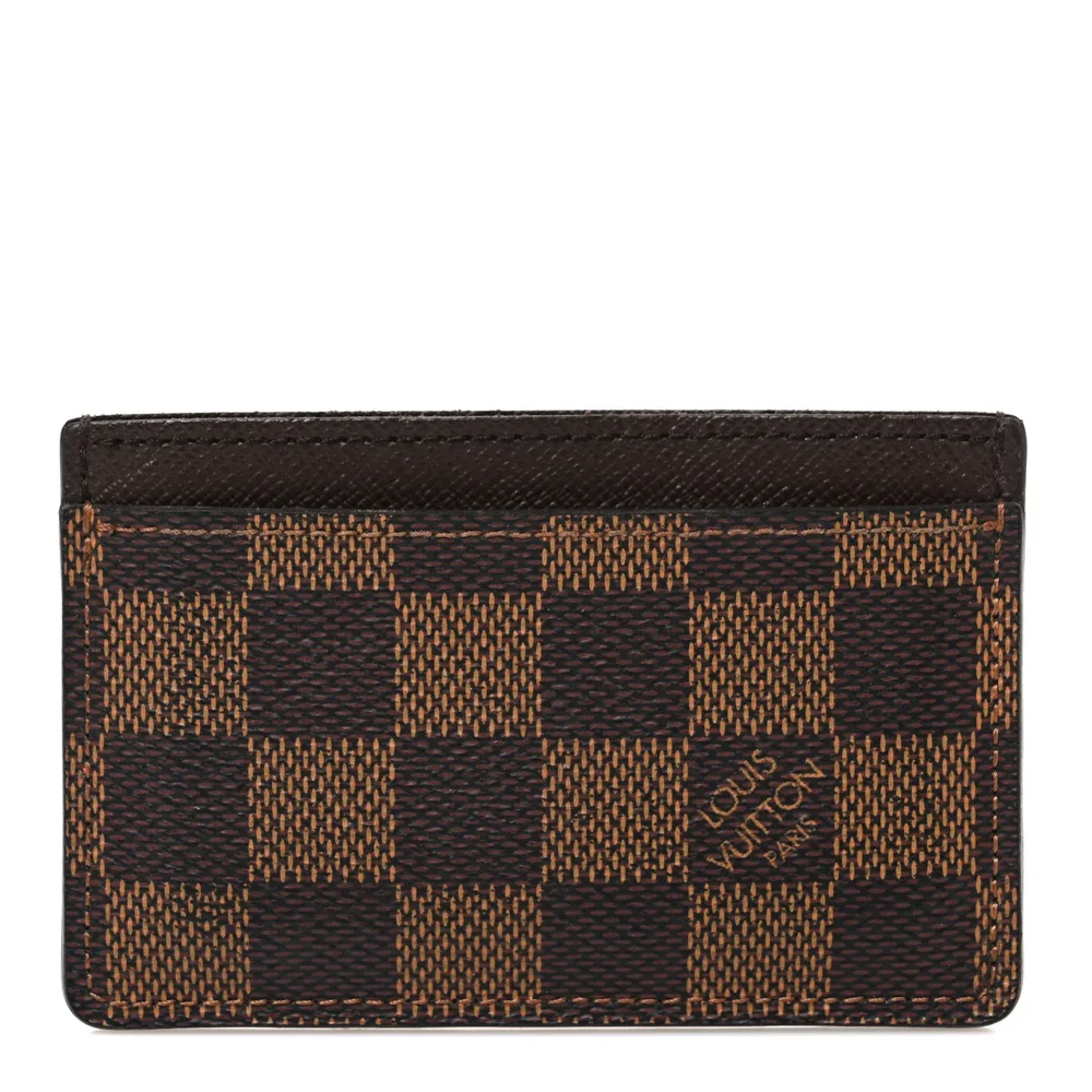 Pre-Owned Damier Ebene Card Holder