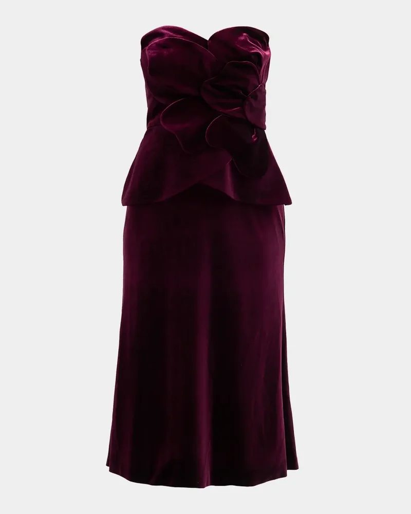 Kelsey Sculpted Velvet Midi Dress