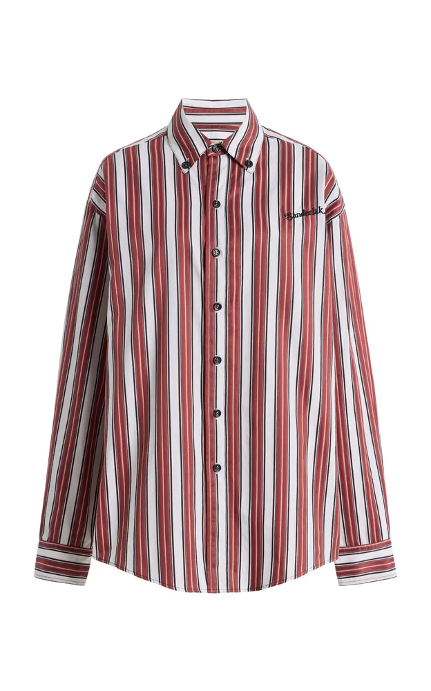 Oversized Striped Cotton Shirt