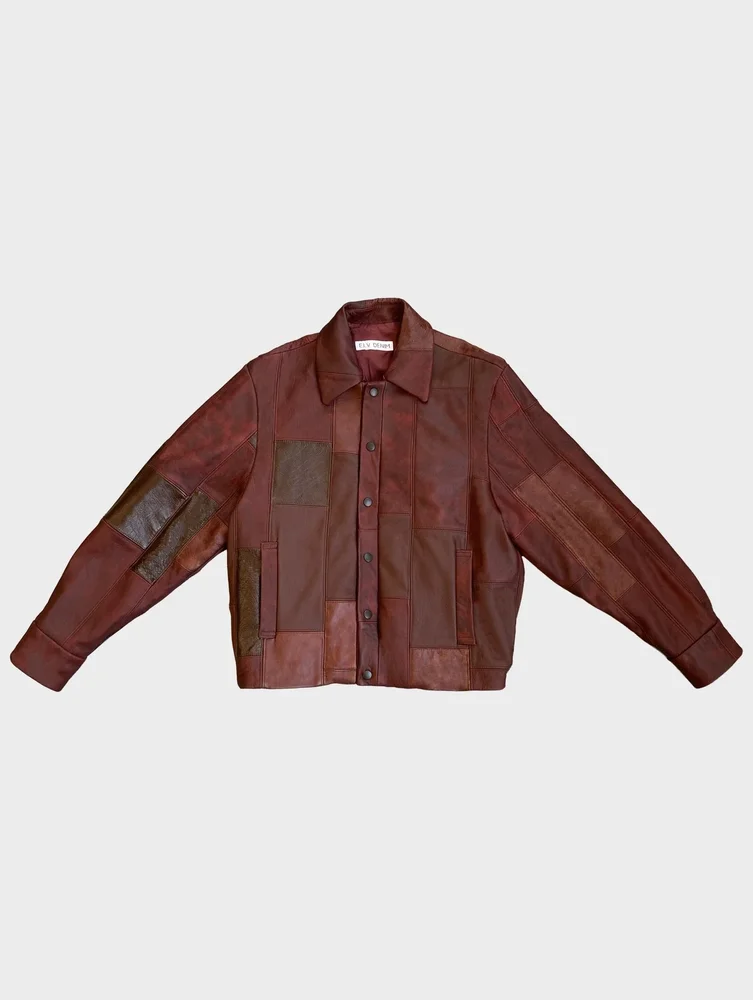 Cherry Red Leather Bailey Bomber | One-of-a-kind