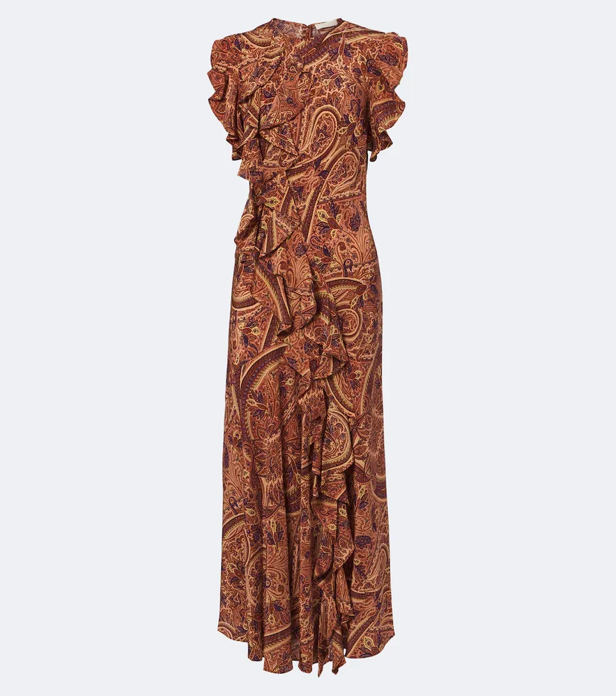 Ameline silk crêpe de chine midi dress