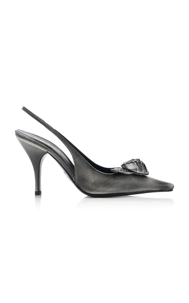 Decollete Fiori Leather Pumps