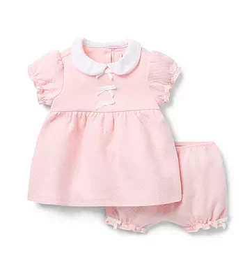 Baby Quilted Bow Matching Set