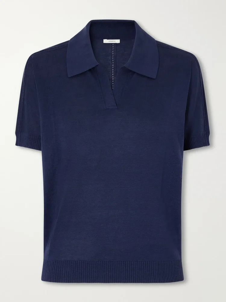 Niata silk polo shirt