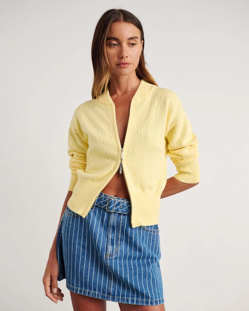 Arden Zip Knit Cardigan
