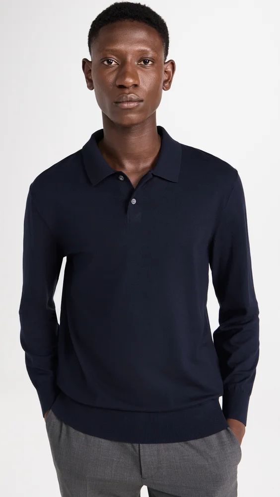 Goris Polo Long Sleeve in Light Bilen