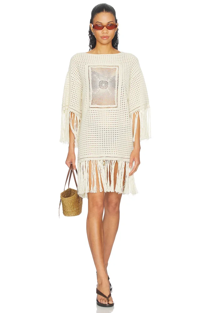 Indra Crochet Fringe Tunic