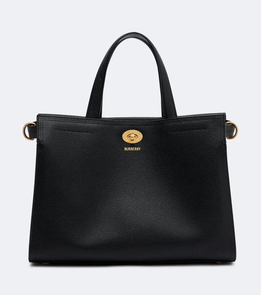 Burberry Check Small leather top-handle bag