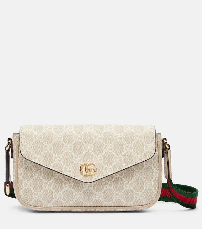 Ophidia canvas crossbody bag