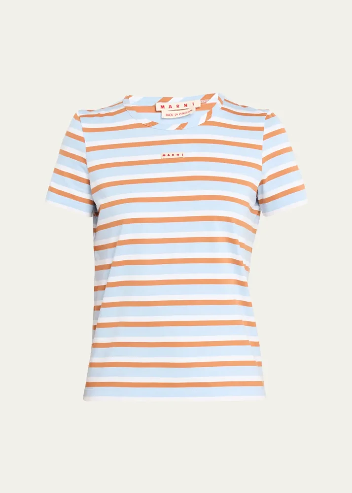 Striped Cotton Short-Sleeve T-Shirt