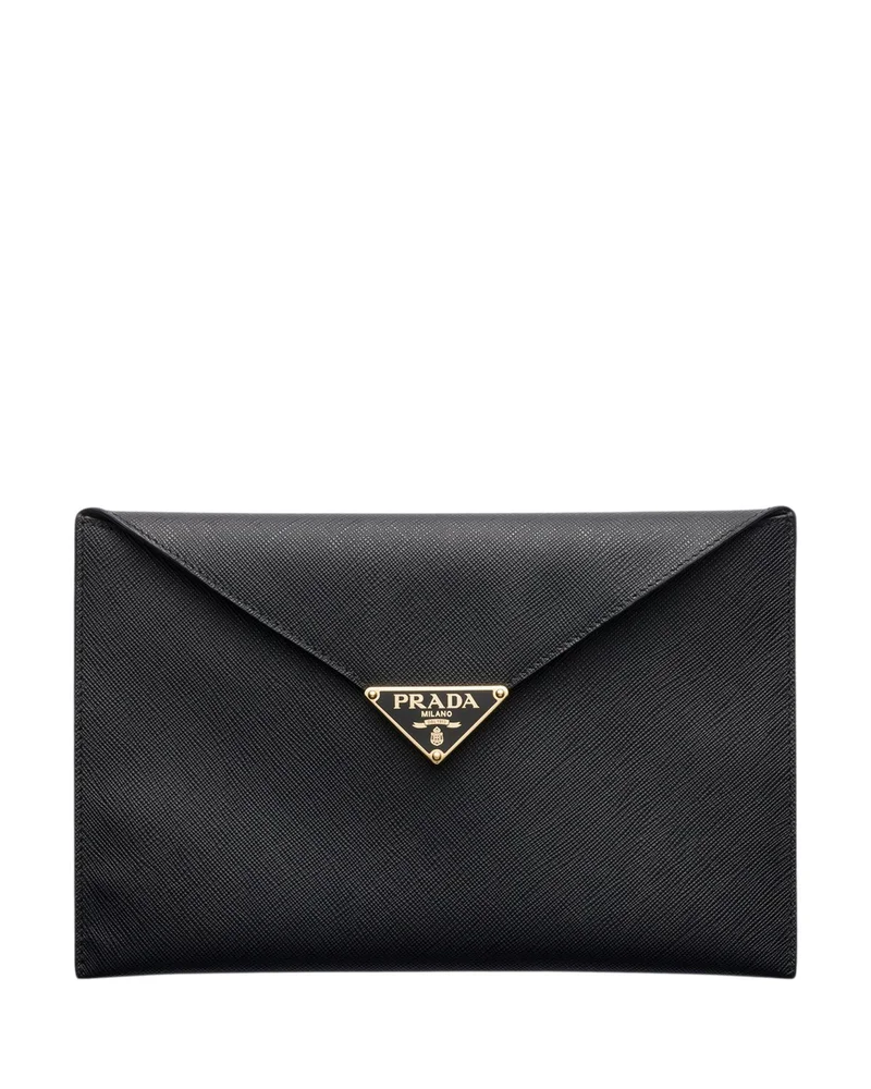 Saffiano Leather Envelope Clutch