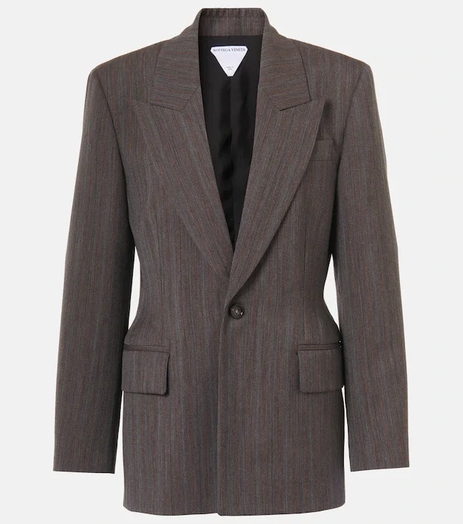 Striped wool blazer