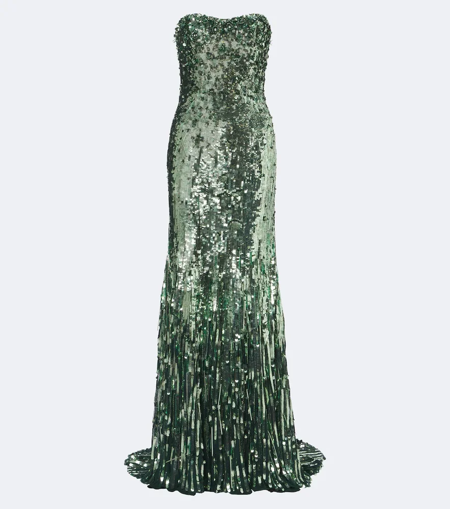 Kimi sequined corset gown